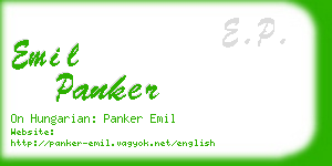 emil panker business card